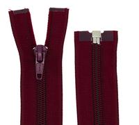 FIM Cremallera de plástico, espiral, n.º 5, divisible para chaquetas, 12 - weinrot(181), 90 cm