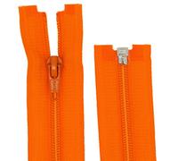 FIM Cremallera de plástico, espiral, n.º 5, divisible para chaquetas, 7 - orange(157), 65 cm