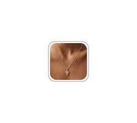 Fimhut Collar delicado y moderno con colgante de cruz para mujer, chapado en oro de 14 quilates o plateado, collar hipoalergénico sencillo minimalista para ocasiones creyentes, Latón, Sin piedra
