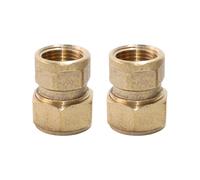 FiMix 2 piezas de conexión de tornillo de transición, 20 mm x 1/2" IG | Adaptador de ajuste de compresión de latón para tubería compuesta multicapa, sanitaria y de calefacción