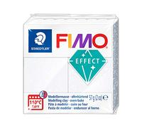 Fimo 8020-052 - Pasta de modelar, color blanco purpurina