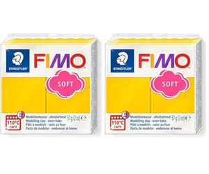 FIMO 8020-16 ST - Pasta de modelar, color amarillo sol, 56 gr (Paquete de 2)