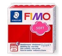 FIMO 8020-2 P Arcilla de modelar suave, endurecimiento al horno, rojo Navidad, 57 g, 57g