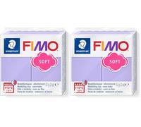 Fimo 8020-605 - Pasta de modelar, color lila pastel (Paquete de 2)
