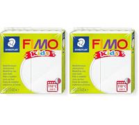 Fimo 8030-052 - Pasta de modelar, color blanco purpurina (Paquete de 2)