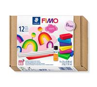 Fimo- Pasta de modelar, Multicolor (Eberhard Faber 8023 10) - Set de 9 | Arcilla polimérica al horno, blanda & mezclable, barniz brillante - kit completo para principiantes - Art.-Nr. 8023 10