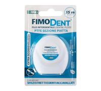 Fimodent Hilo dental 35 m - PTFE Sección Plana, Extra Deslizamiento, Ideal para Espacios Estrechos entre los Dientes