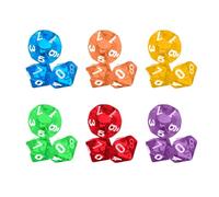 FIMWOLZ 18 Pedazos D10 Dados de Acrílico Tablero Juguete Accesorios de Fiestas