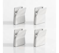 FIMWOLZ 4 Piezas Clips de Montaje en Pared Multifuncionales para Almacenamiento de Pasta de Dientes, Limpiador Facial, Toallas y Más (ø 4,5 × 4,2 cm) (Blanco)