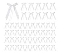 FIMWOLZ 50 lazos para coche de boda para decoración de coche - Hermosos lazos blancos perfectos como decoración de coche, boda y decoración general de bodas, decoración de coche o boda