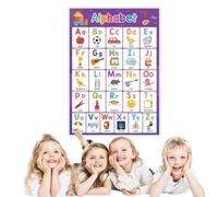 FIMWOLZ ABC Poster für Kinder 30x40 cm Lernposter Schreiben Lernen Alphabet Zahlen Poster Buchstaben Grundschrift Geschenk zur Wanddeko Kinderzimmer für Einschulung Kindergarten Prischule Vorschule