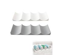 FIMWOLZ Botellero Nevera & Frigorífico, Juego de 2 Piezas Blanco + Azul, Estante Estable para Vinos y Latas, Organización Eficiente y Acceso Rápido a Bebidas Congeladas en tu Cocina