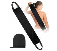 FIMWOLZ Guante Autobronceador, Aplicador de Bronceado Doble Cara, Reutilizable y Lavable para Crema Autobronceadora y Exfoliación, Bronceado Uniforme sin Manchas (Negro)