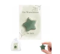 FIMWOLZ Set de Piedras de Deseo en Forma de Estrella, Regalo con Tarjeta de Mensaje Cariñoso, Amuleto de Buena Suerte y Motivación en Bolsa de Organza para Amantes, Mamá, Amiga, Colega