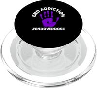 Fin de la adicción | Cinta Morada | Conciencia de Sobredosis PopSockets PopGrip para MagSafe