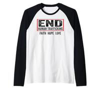 Fin de la Trata de Seres Humanos - Fin de la Trata de Personas Camiseta Manga Raglan