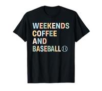 Fin de semana Café y béisbol Divertido Béisbol Mamá Amante del Camiseta