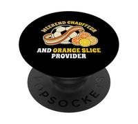 Fin de Semana Chofer Y Naranja Rebanadas Proveedor Fútbol Mamá PopSockets PopGrip Adhesivo