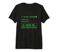 Fin de Semana Perdido Error 404 Gaming Retro Camiseta Premium