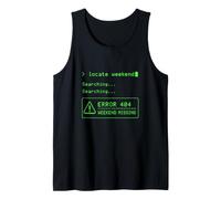 Fin de Semana Perdido Error 404 Gaming Retro Camiseta sin Mangas