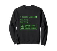 Fin de Semana Perdido Error 404 Gaming Retro Sudadera