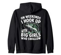 Fin de semana Pesca Humor Pescador - Conexión con Big Fish Sudadera con Capucha