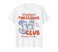 Fin de Semana Trío Club Divertido Sal Lima Tequila Bebida Fiesta Camiseta