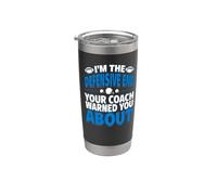 Fin Defensivo del que su entrenador le advirtió - Football Lineman Vaso térmico de acero inoxidable de doble pared