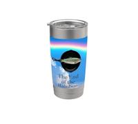 Fin del Amante de la pesca del arco iris para pescadores pescadores Vaso térmico de acero inoxidable de doble pared