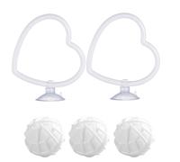 Fin Fitness Loops - Juguetes de actividad para peces Betta, anillos dobles de ejercicio con bolas flotantes, promueven movimientos lúdicos, estimulación mental y hábitos de natación