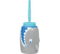 Fin-tastic Plastic Shark Sippy Cup - 18 oz. (1 Pc.) - Fun & Durable Materials Ideal for Kids & Adults - Perfect for Parties & Pool Days