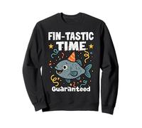 Fin-Tastic Time GARANTIZADO Cool Party Fish Having Good Vibes Sudadera