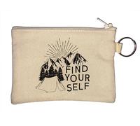 Fin Your Self Mountain Camp - Monedero con llavero, color beige, beige, Talla única