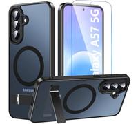 Fin2feel Magentic - Funda para Samsung Galaxy A57, con protector de pantalla [soporte invisible] [compatible con MagSafe], protección contra caídas de grado militar, funda delgada translúcida para