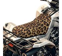 Finagallathe Funda de asiento con estampado de leopardo para ATV de 4 ruedas, funda de asiento elástica con borde elástico, protección para todo tipo de clima, accesorios de cuatro ruedas para Honda