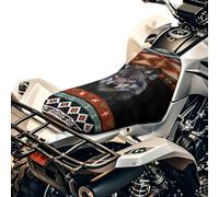 Finagallathe Fundas de cojín para motocicleta con estampado de lobo azteca, 25 x 10 pulgadas, funda de asiento todo terreno para todo tipo de clima, accesorios universales para Yamaha/Honda/Polaris