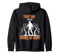 Final Apretado por el día Zombie por la Noche Divertido fútbol Halloween Sudadera con Capucha