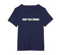 Final de Cuento de Hadas Camiseta, Mujer Tallas Grandes, Azul Marino, 4XL Grande