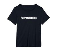 Final de Cuento de Hadas Camiseta, Mujer Tallas Grandes, Negro, 3XL Grande