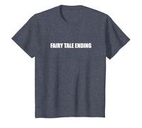 Final de Cuento de Hadas Camiseta, Niños, Azul Jaspeado, 4 años