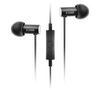 FINAL E2000 in-Ear Aislamiento Auriculares - Aluminio Negro micrófono & Non-Mic
