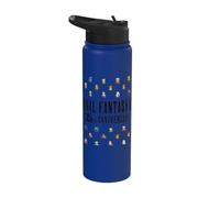 FINAL FANTASY Anniversary Collection FFIV Pixel Characters Stainless Steel Insulated Water Bottle