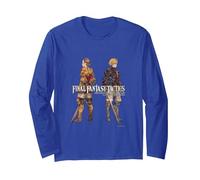 Final Fantasy Tactics: The Ivalice Chronicles Delita & Ramza Manga Larga, Unisex para Adultos, Azul Real, L
