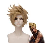 Final Fantasy Vii 7 Cloud Strife Golden Blonde Cosplay Wigs High Temperature Fiber Hair Wig + Wig Cap HC-KL