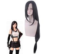 Final Fantasy Vii Tifa Lockhart Negro Peluca Larga Cosplay Disfraz Resistente Al Calor Pelo Sintético Mujeres Carnaval Fiesta Pelucas