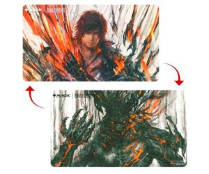 Final Fantasy x Universos Beyond Clive, First Shield of Rosaria/Summon Ifrit Double Sided Playmat for Magic: The Gathering