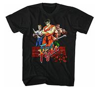 Final Fight T Shirt Video Game Gaming Gamer Retro tee New Black Black Black L