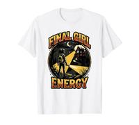 Final Girl Energy Slasher Película Supervivencia Horror Halloween Camiseta gráfica económica, Hombre, Blanco, XL