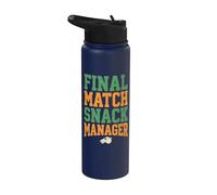 Final Match Snack Manager Humor Stainless Steel Insulated Water Bottle