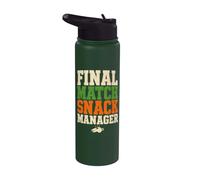 Final Match Snack Manager Humor Stainless Steel Insulated Water Bottle